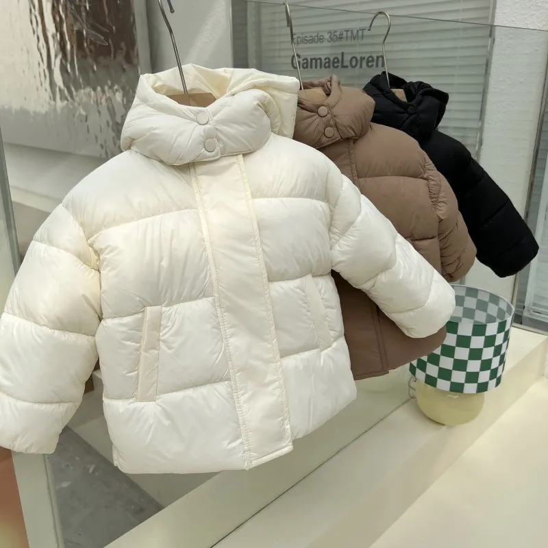 Winter Kids Parkas Korean Style Girls Fur Coat Hooide Boys Thicken Outerwear  jaqueta roupa de inverno infantil doudoune