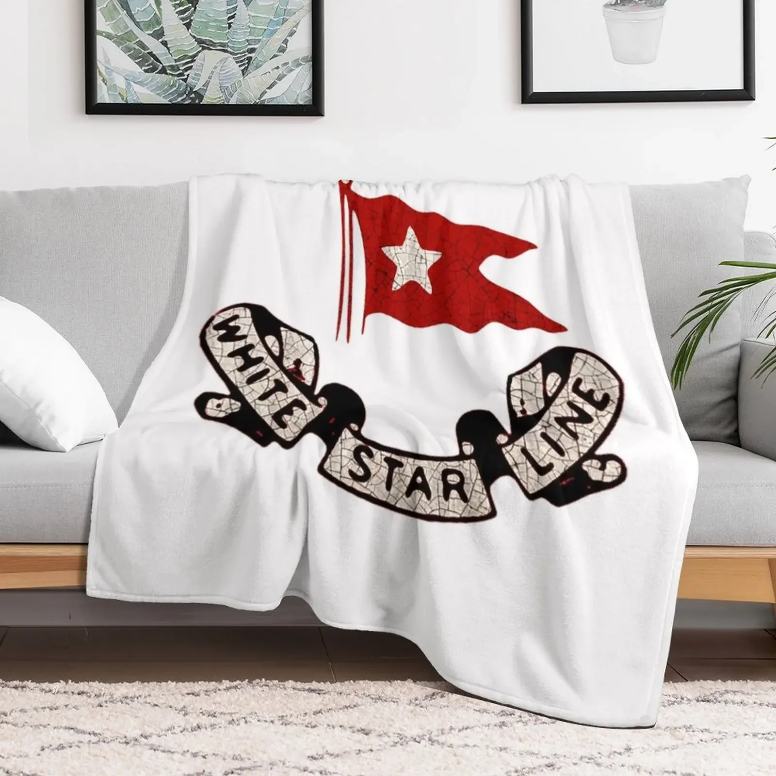 White Star Line T-ShirtWhite Star Line Throw Blanket Loose heavy to sleep Blankets Sofas Of Decoration Blankets