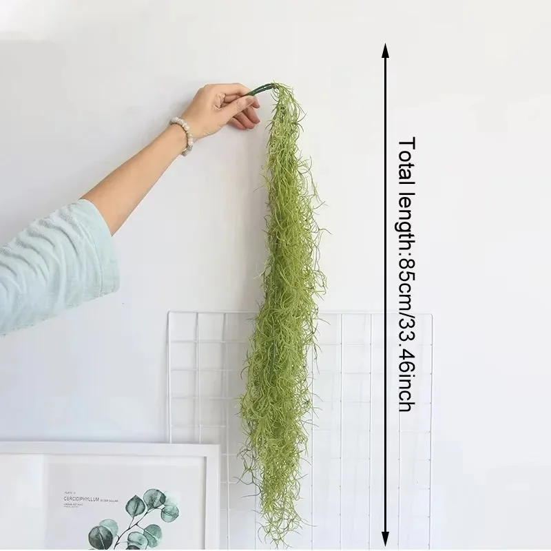 1/3/5pcs Air Grass Green Plants Long Vine Hanging Rattan Artificial Plastic Flower Grass Ceiling Hanging Vine Decor For Home Wal view 2