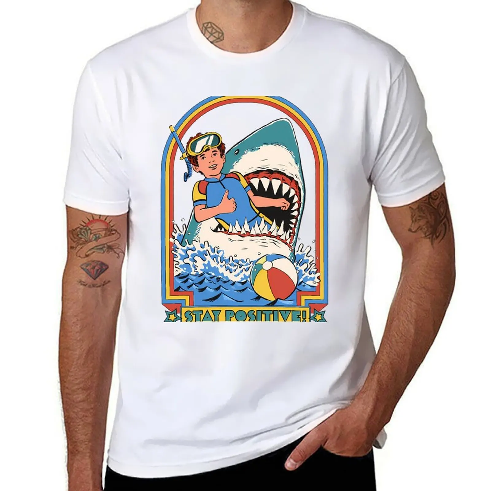 

Stay Positive T-Shirt t shirt man cotton t shirts for man pack white T-Shirt