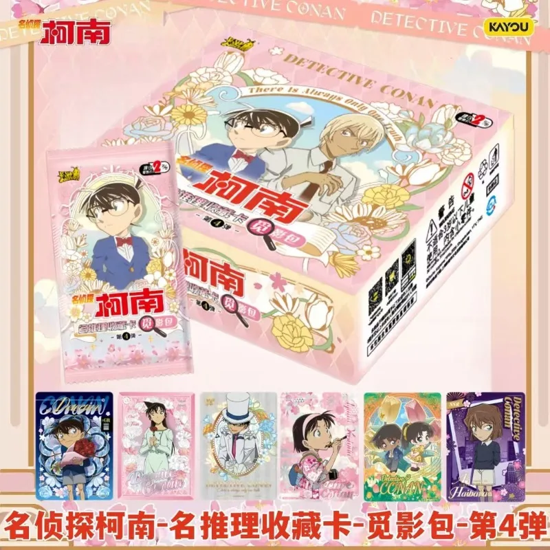 Kayou Official Detective Conan Shadow Pack Vol.4 Floral Bouquet Collectible Cards QR TR Rare Anime Booster Box Exquisite Gift