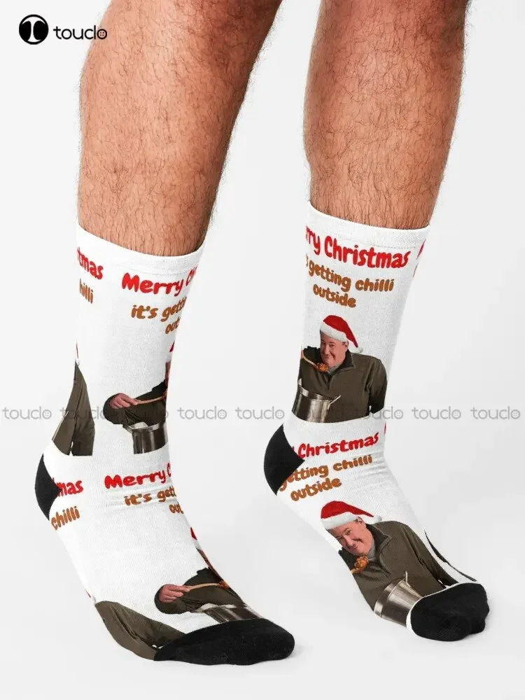 Kevin Malone The Office Christmas Kevins Famous Chilli Card And Gifts Willow Days Socks 360° Digital Print Custom Gift Cartoon