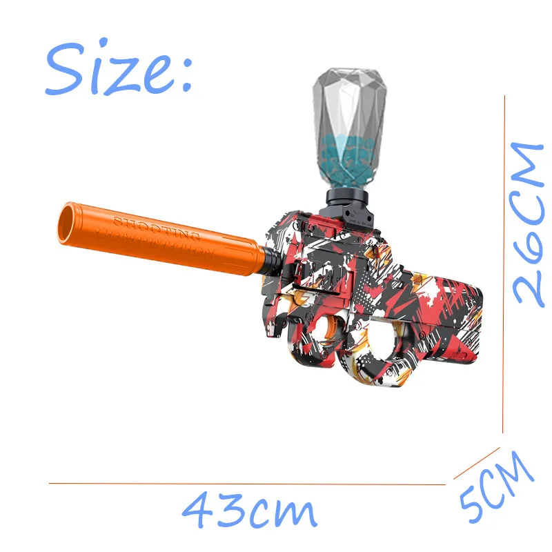 UZI Gun Toy Electric Ball Blaster Pistol Shooting Sport AUG P90 Outdoor High Speed Rechargeable Interative Game For Adult Gift