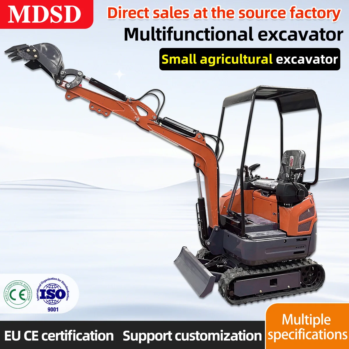 شحن مجاني حفارة صغيرة الصين سعر خاص حفارة صغيرة Ce Epa Euro 5 محرك كوبوتا حفار زاحف مخصص