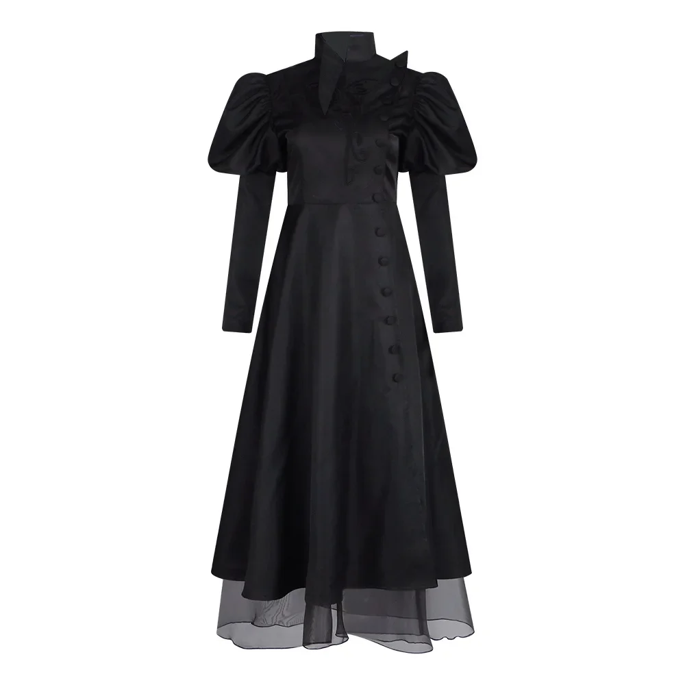 2024 Movie Wicked Cosplay Costume Black Witch Dress Hat Uniform Wicked Witch of The West Halloween Party Women