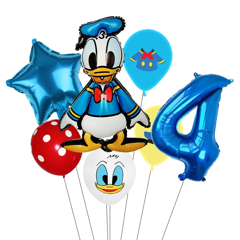 Cartoon donald duck Daisy Aluminum Film Balloon Set Spherical DIY Birthday Arrangement Party Decoration Balloons kawaii