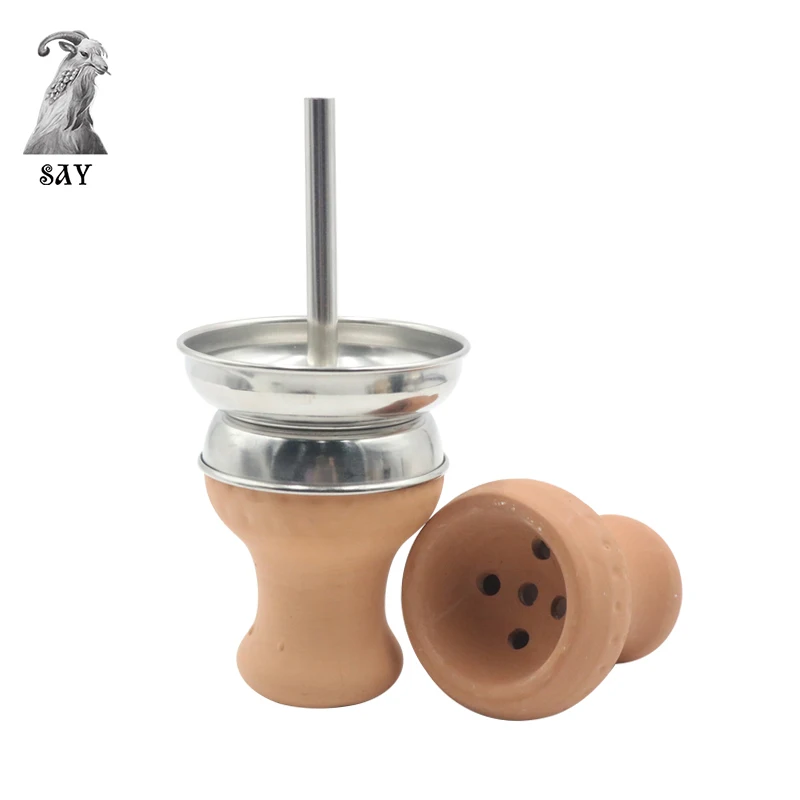 

1Set Shisha Ceramics Bowl With Hookah Metal Charcoal Holder For Chicha Smoking Narguile Accessories Gadget Cachimba Vattenpipa