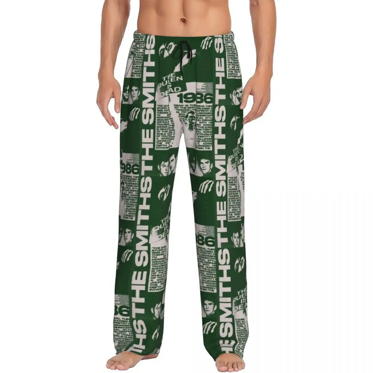 Benutzerdefinierte The S-Smithes Hip Pop Rock Pyjamahose Nachtwäsche Herren elastischer Bund Classics Sleep Lounge Bottoms mit Taschen