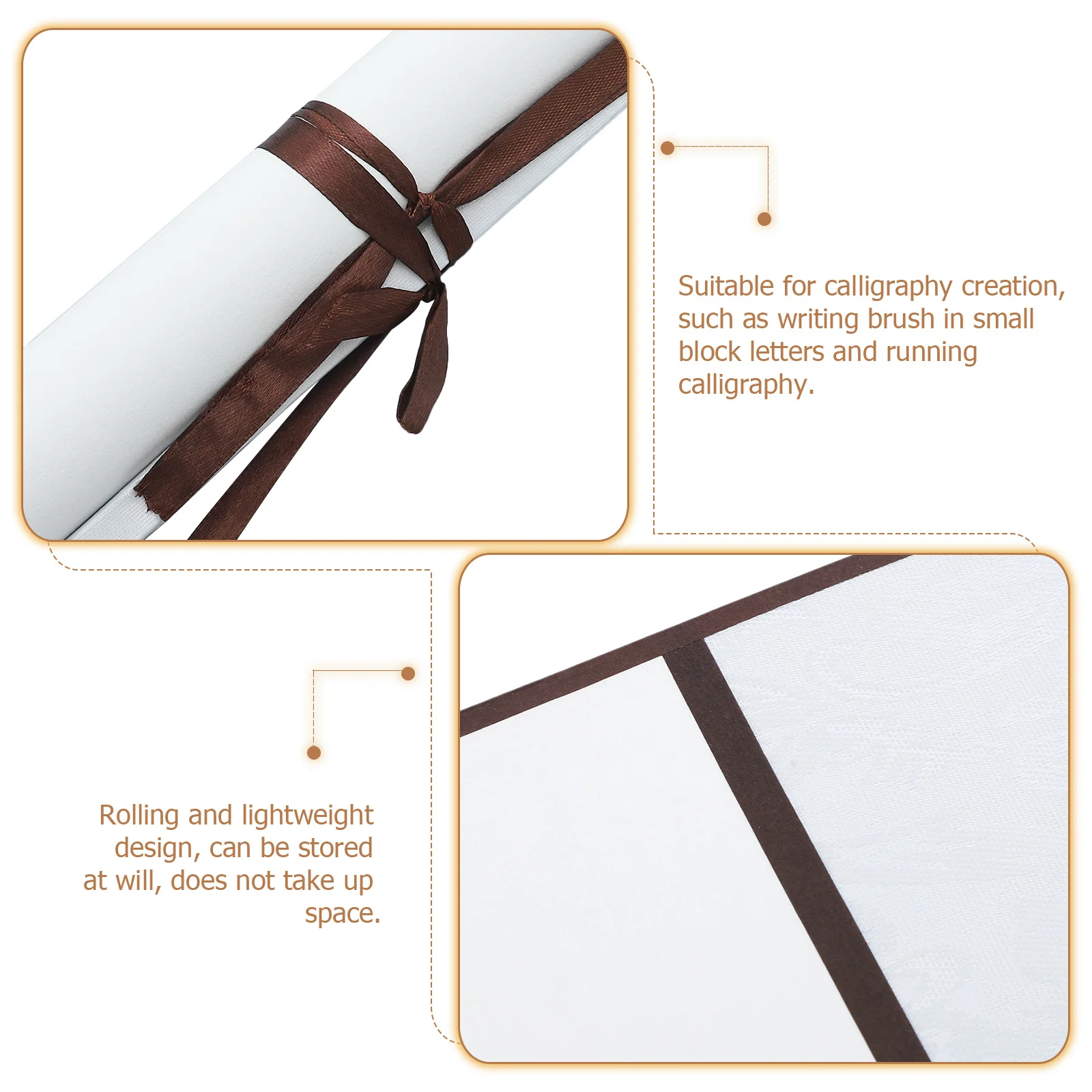 

Blank Scroll Chinese Calligraphy Paper Durable Wear-Resistant Multi-Function Practical Painting Paper Suitable for Chinese Brush