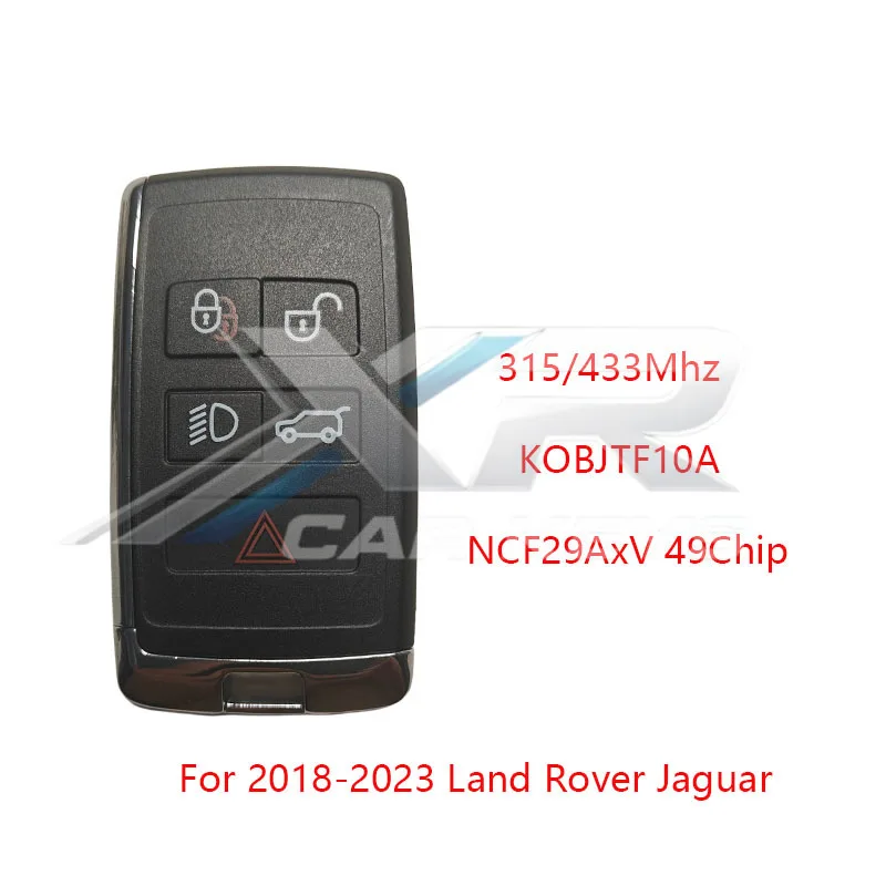 

Умный автомобильный ключ-пульт 2018-2023 для Land Rover Range Rover Evoque, 5 кнопок, 315 МГц, 434 МГц, JK52-15K601-BG, JK52-15K601-DJ