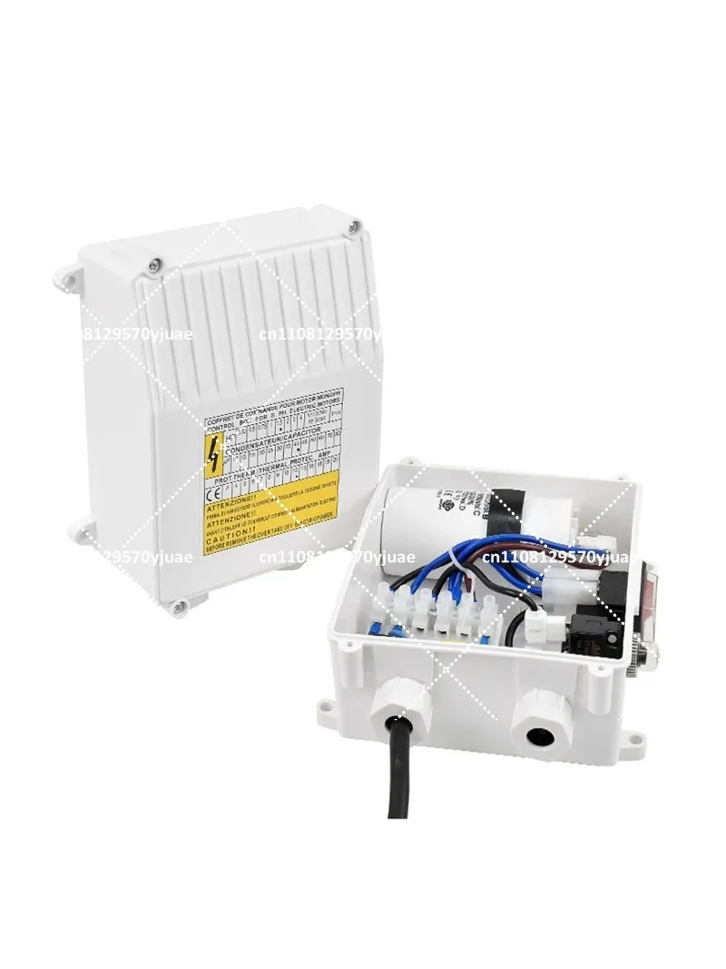 220V Submersible Deep Well Pump Control Box with External Capacitor and Switch