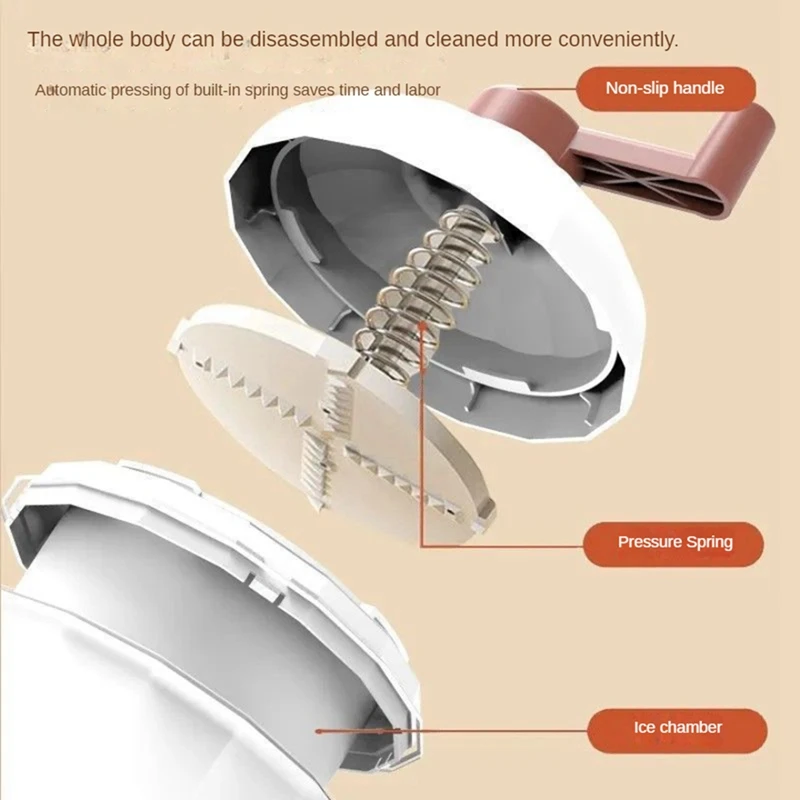 Trituradora de hielo giratoria Manual, pequeña máquina de afeitar para el hogar, cocina, trituradora de nieve de mano