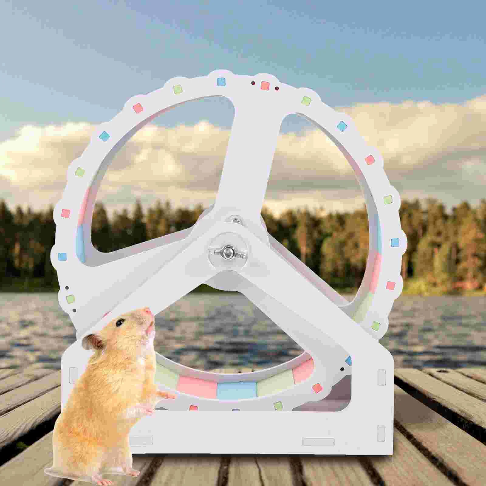 Guinea Pig Wheel Chinchilla Running Rat Cage Accessori Riccio Tapis roulant pieghevole Giocattolo per criceti silenzioso