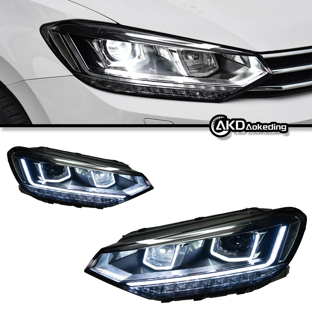 Auto Parts For VW Touran Headlights 2016-2020 latest Styling LED Daytime Lights Dual Projector Car Accesorios Modified