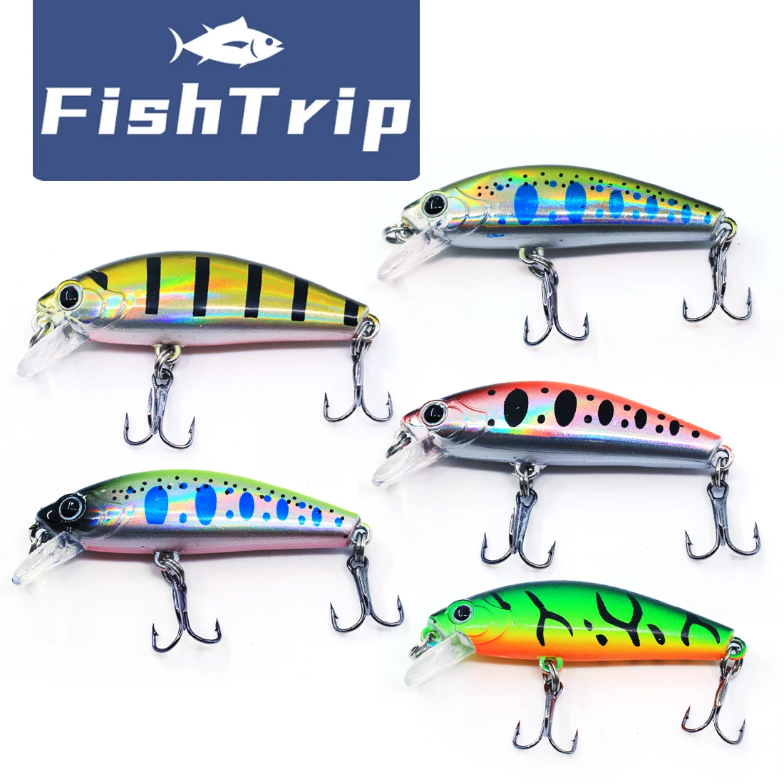 釣り用のハードベイト,魚を捕まえるためのルアー,ミノー用,バス,パイク,5.6cm, 6.8g