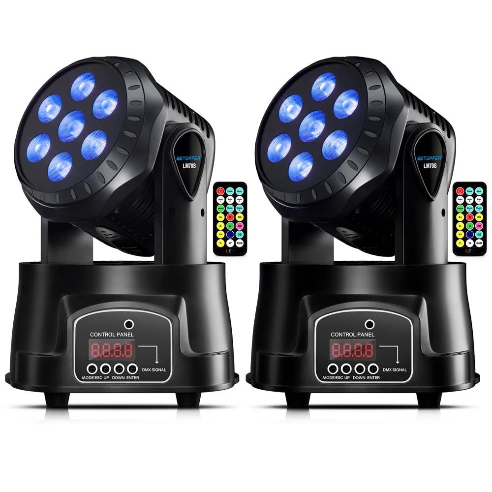 Big Dipper Mini Moving Head Professional DJ Controller Stage Lights with dmx for Disco Hall Bars Performance Party LM70SR 2pcs