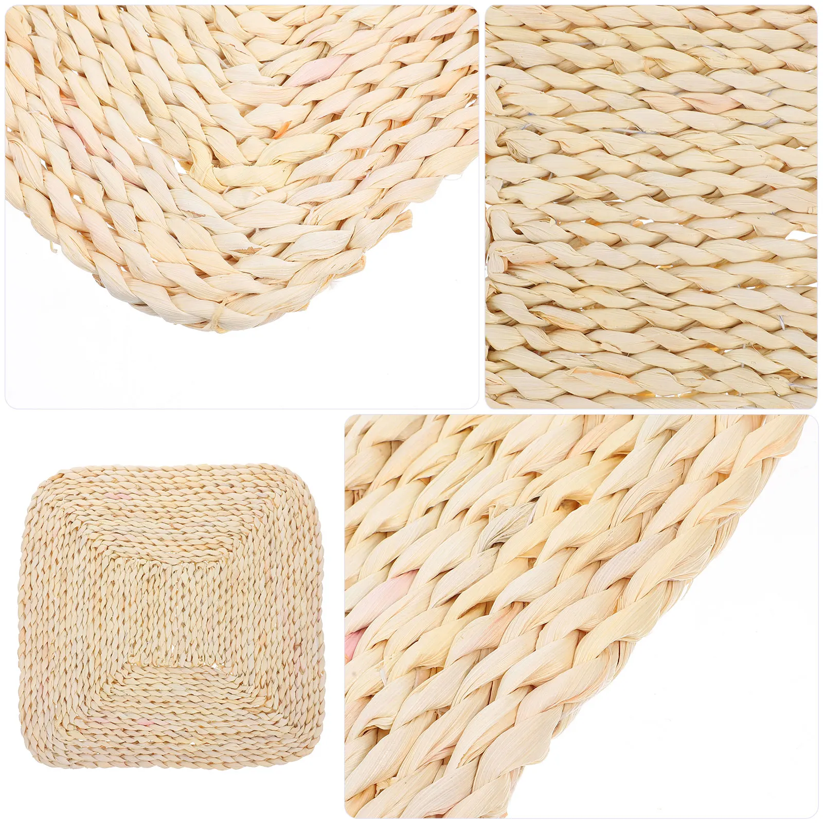 

Yoga Straw Pad Woven Floor Cushion Durable Comfortable Grass Picnic Pillow Bedroom Living Room Home Office Mat