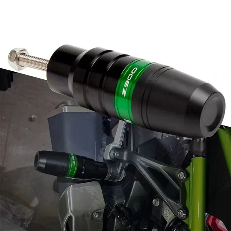 NEW HOT In Stock-Compatible For Kawasaki Z900/Z900SE Motorcycle CNC Falling Protection Motorcycle Frame Slider CNC Green