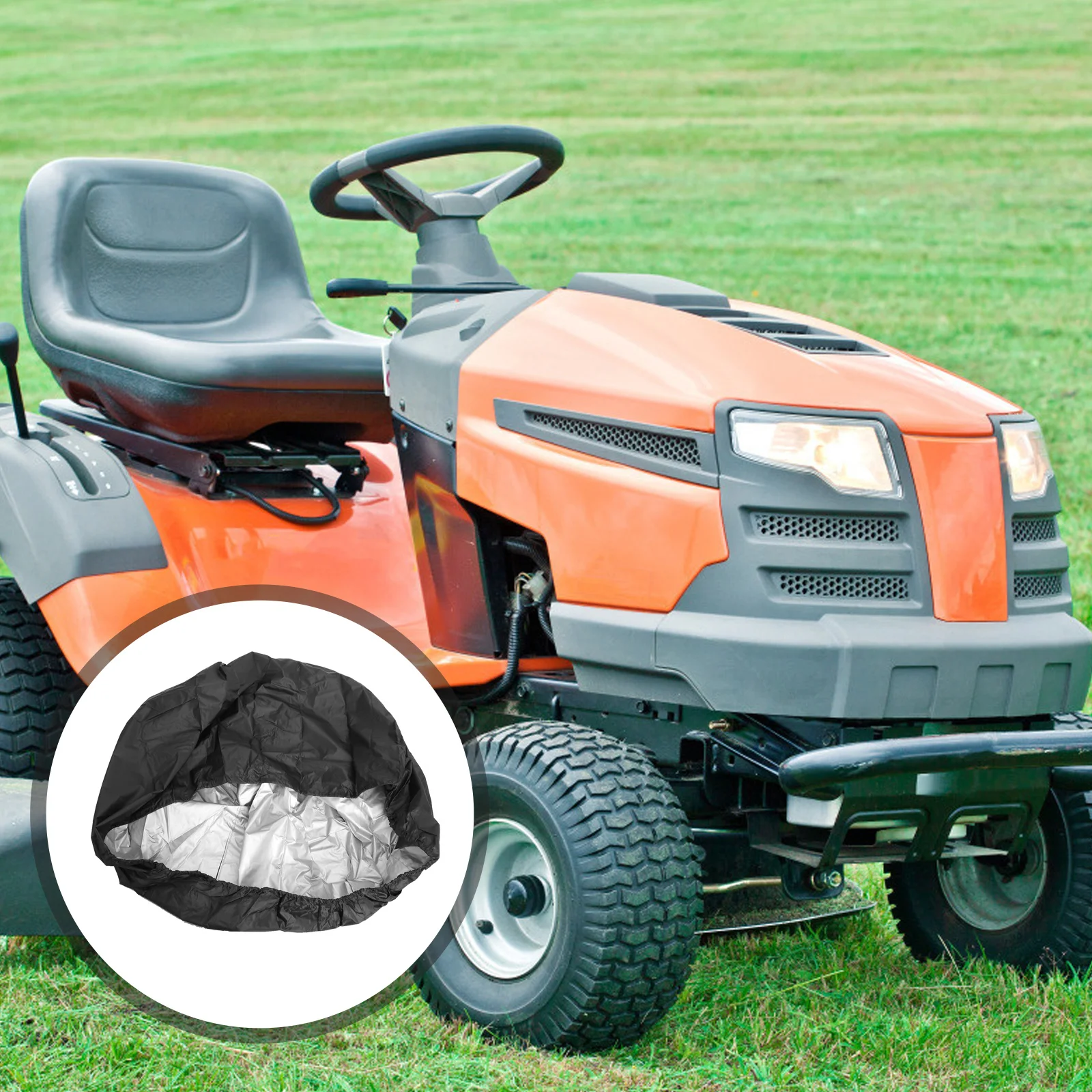 Grass Machine Cover 140X66X91Cm Black Waterproof Uv Windproof Outdoor Lawnmower Protector Heavy Duty Garden Tool Storage