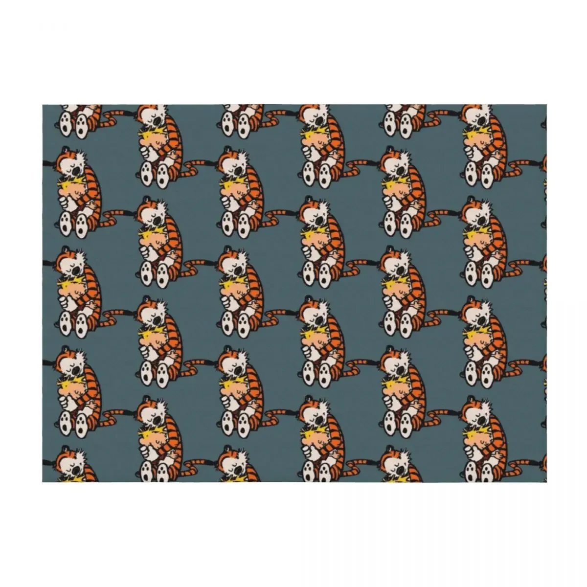 

calvin and hobbes had funy hug Throw Blanket Hair Shaggy Polar blankets ands Blankets