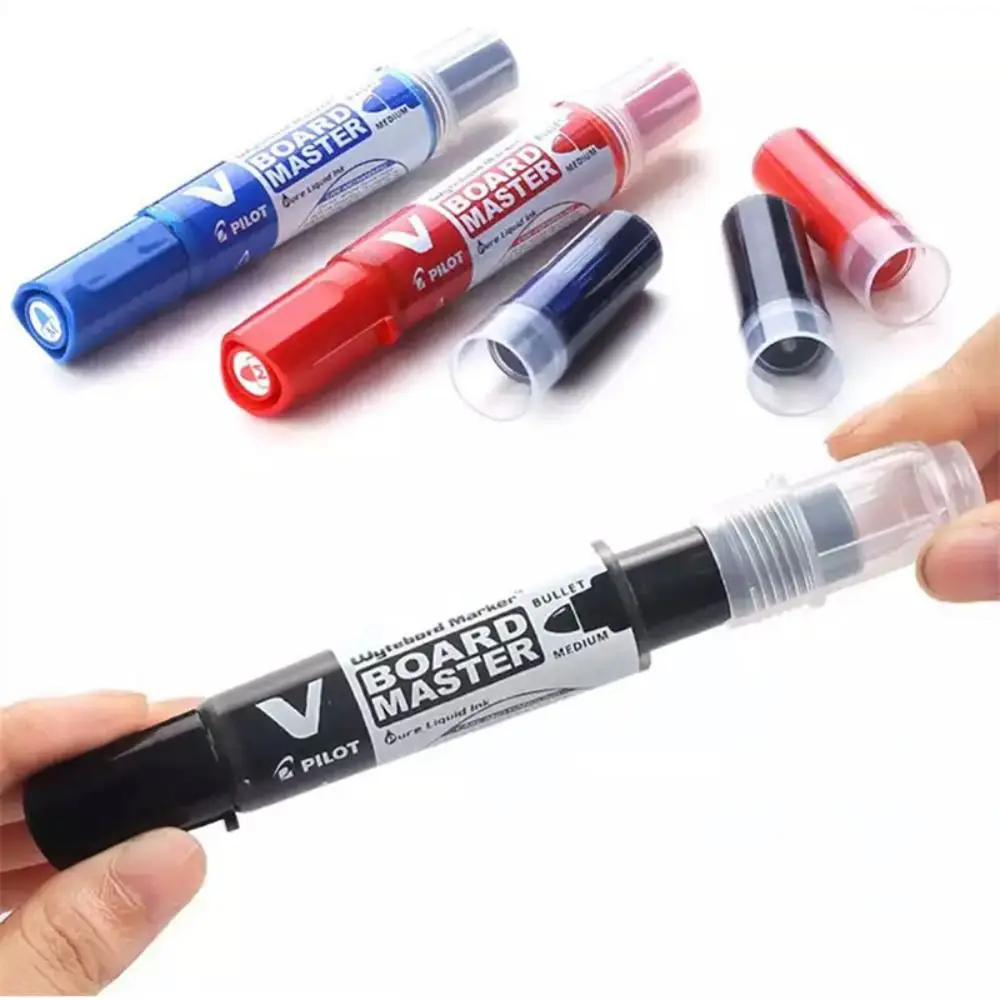 Piloto Whiteboard Erasable Caneta Marcadora, Bala Média, Grande Capacidade, Recarregável, Tinta Líquida, Suprimentos de Pintura do Professor, 2,3mm