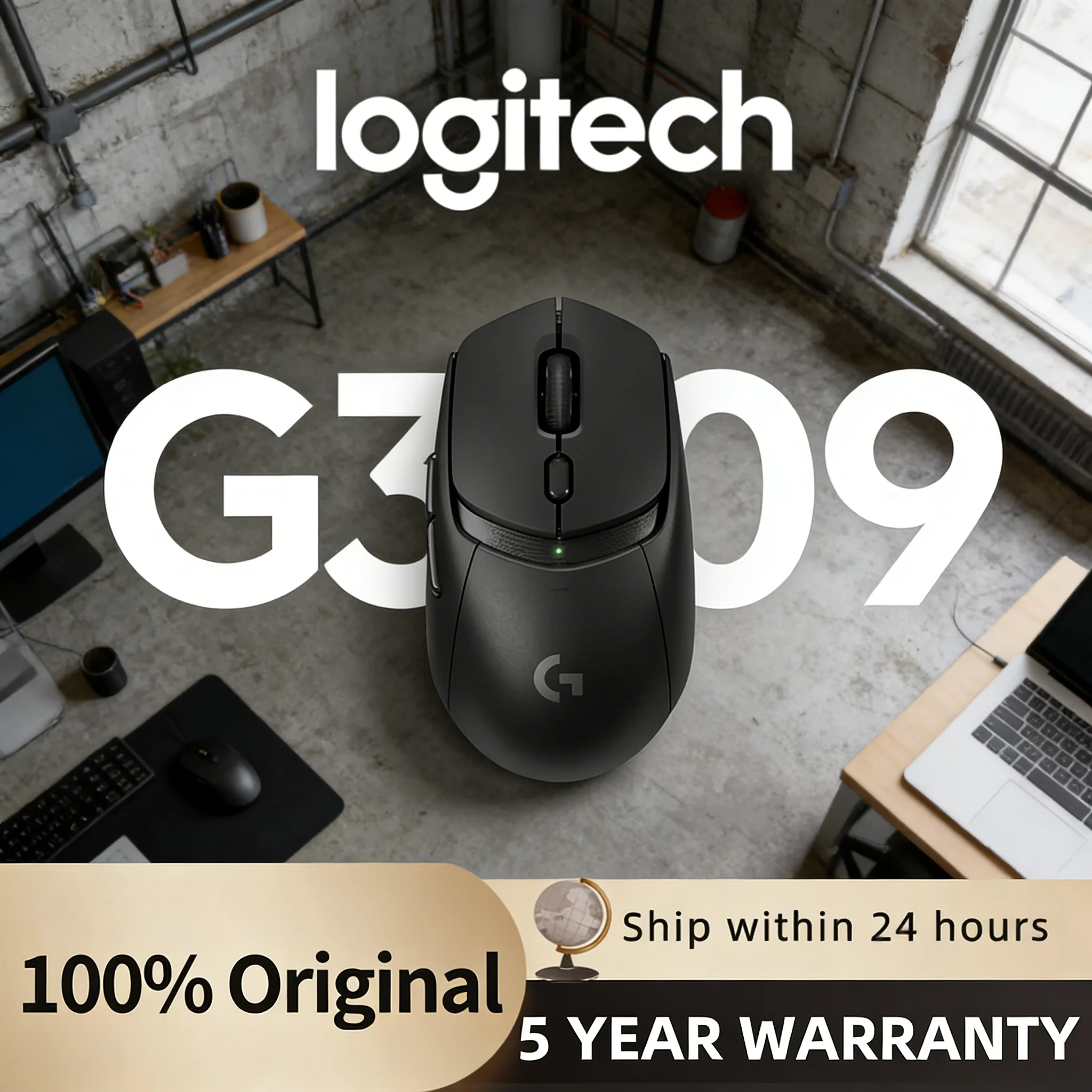 

Logitech G309 Lightspeed Wireless Gaming Mouse LIGHTFORCE Hybrid Switches Hero 25K Sensor 300+hr Battery Life for PC Mac