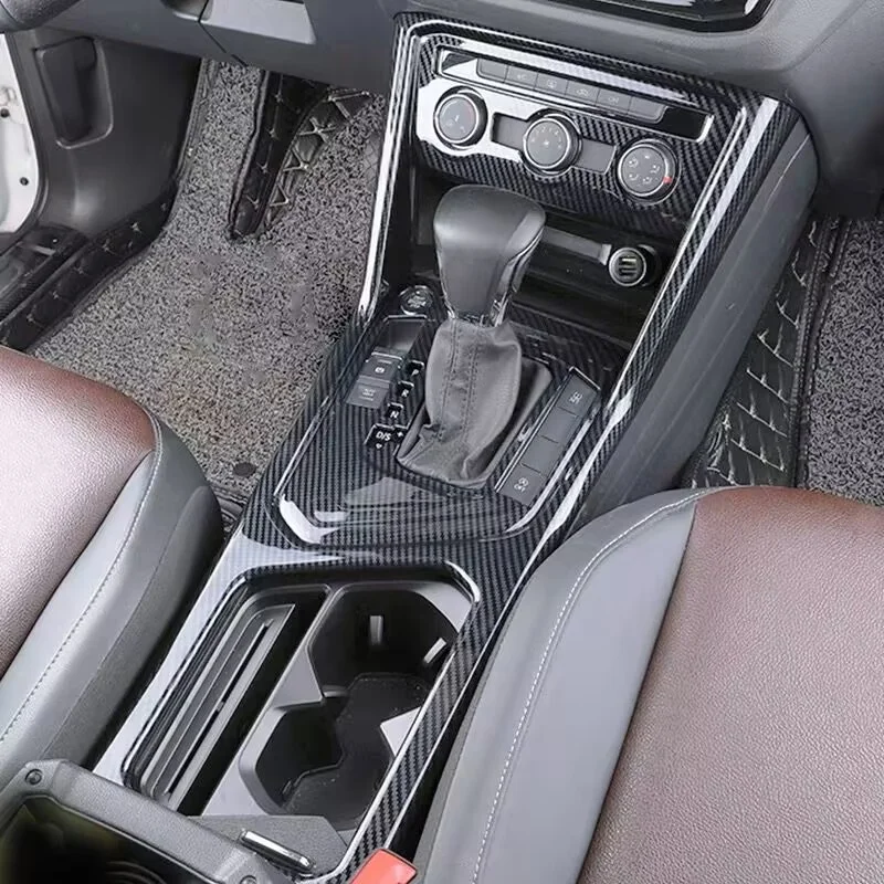 

LHD For VW Volkswagen Tiguan L mk2 2017-2022 Gear decoration center control panel carbon fiber patch interior modification