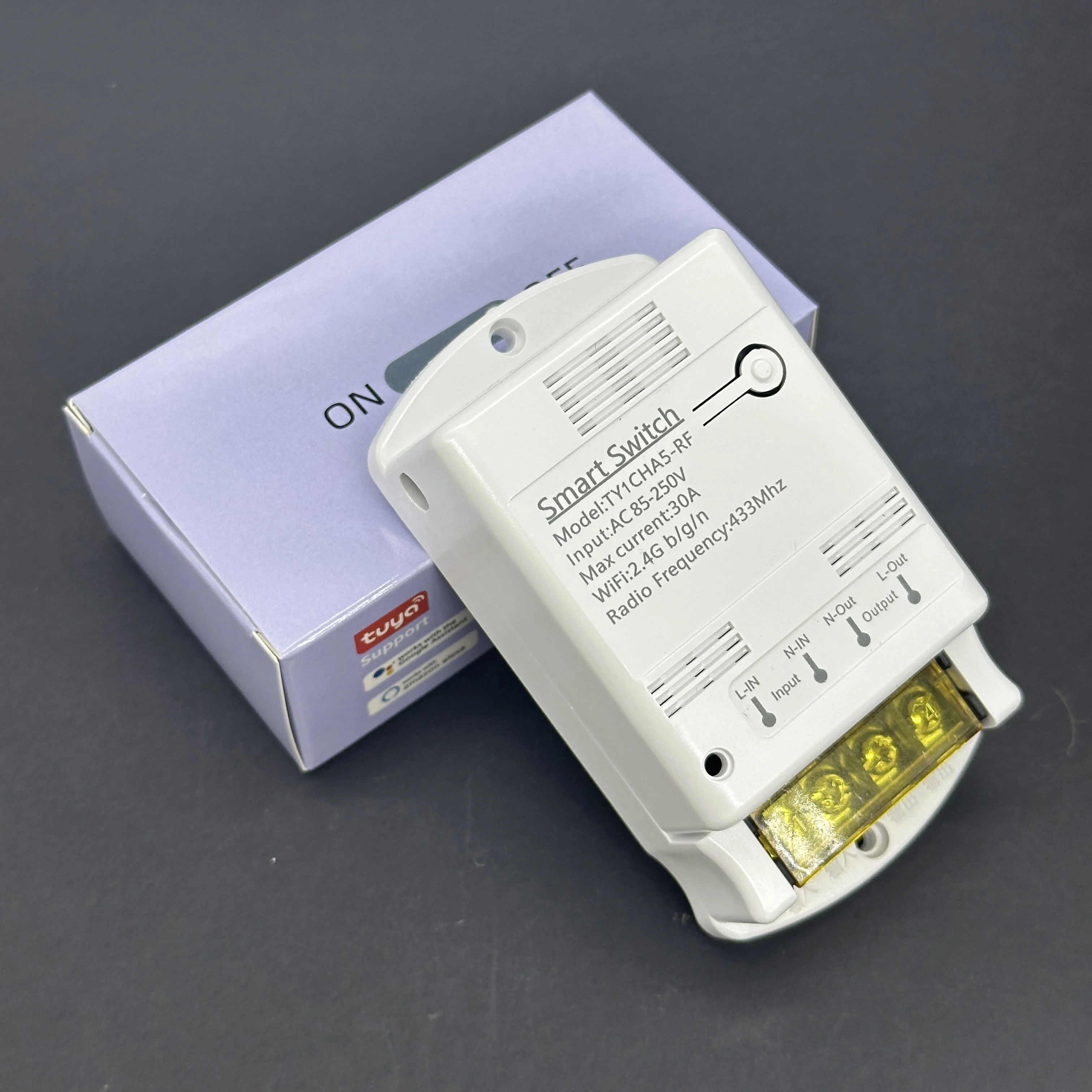 

​ Умное реле высокого тока 30А, 4000 Вт, 12–240 В переменного/постоянного тока, Tuya Alexa, совместимое с автоматизацией умного дома, обучающим кодом, RF433 Work