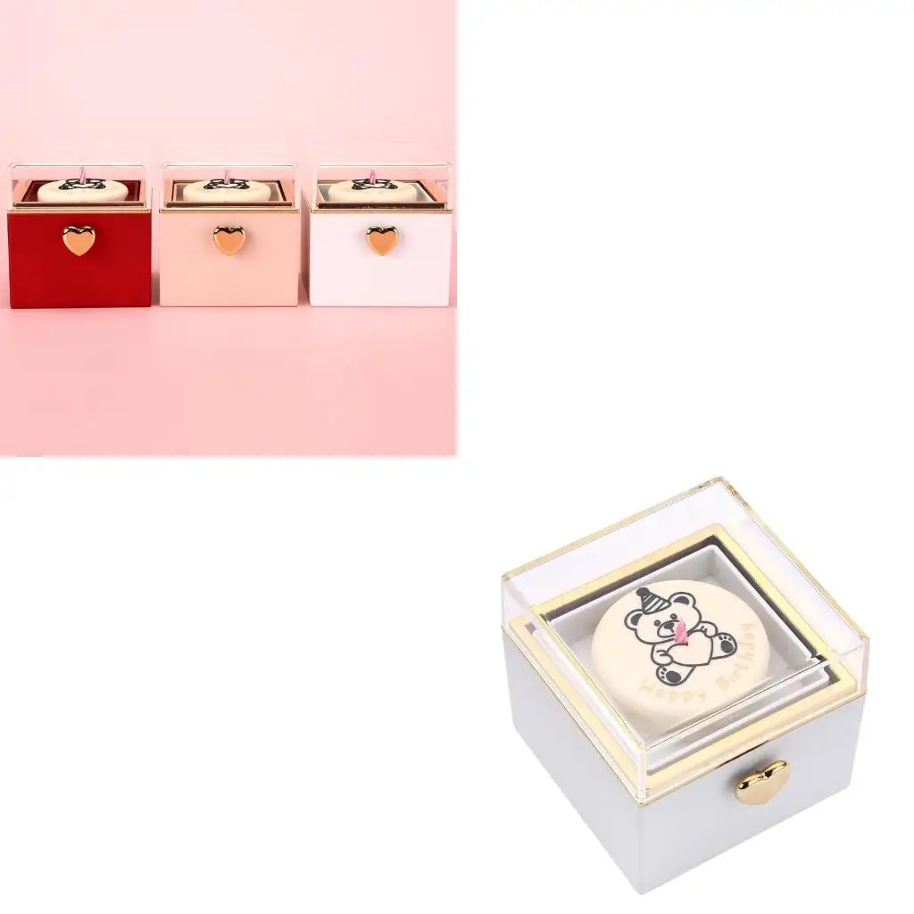 Bear Ring Box Valentines Birthday Cake for Girlfriend Gift Surprises Box