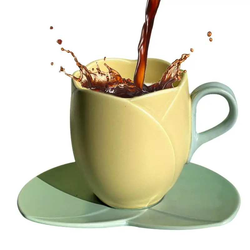 

Ceramic Coffee Mug Flower Ceramic Coffee Cup Cute Flower Coffee Milk Tea Cute Handmade Cup For Flower Lovers Family Friends