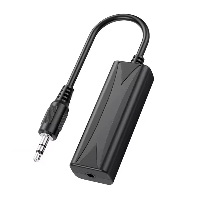 1Pc Black Car Audio Noise Isolator,6.2*2.1cm Car Stereo System Noise Isolation,For Portable Devices With 3.5mm Audio Jack