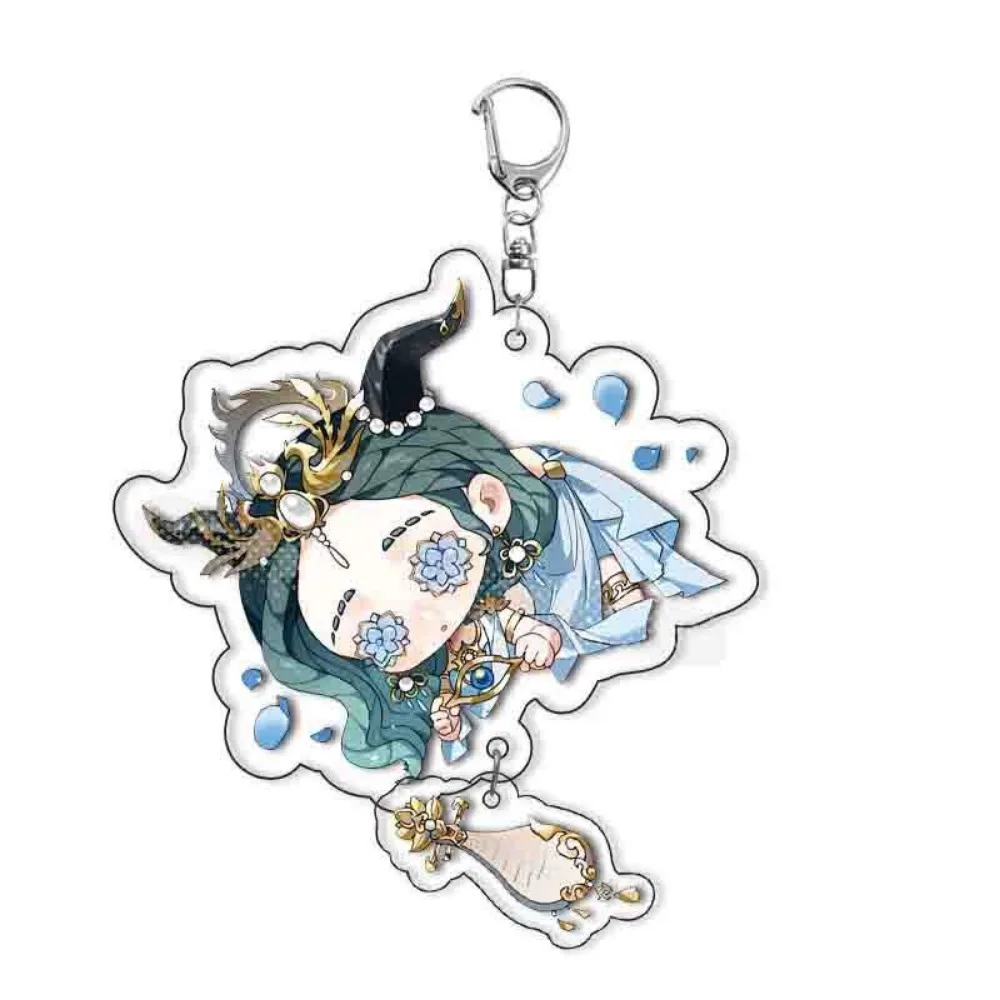 Identity V Anime Night Tide Skin KeyChain Joseph Desaulniers Grace Margaretha Zelle Key Chain for Acrylic Keyring Pendant Gifts