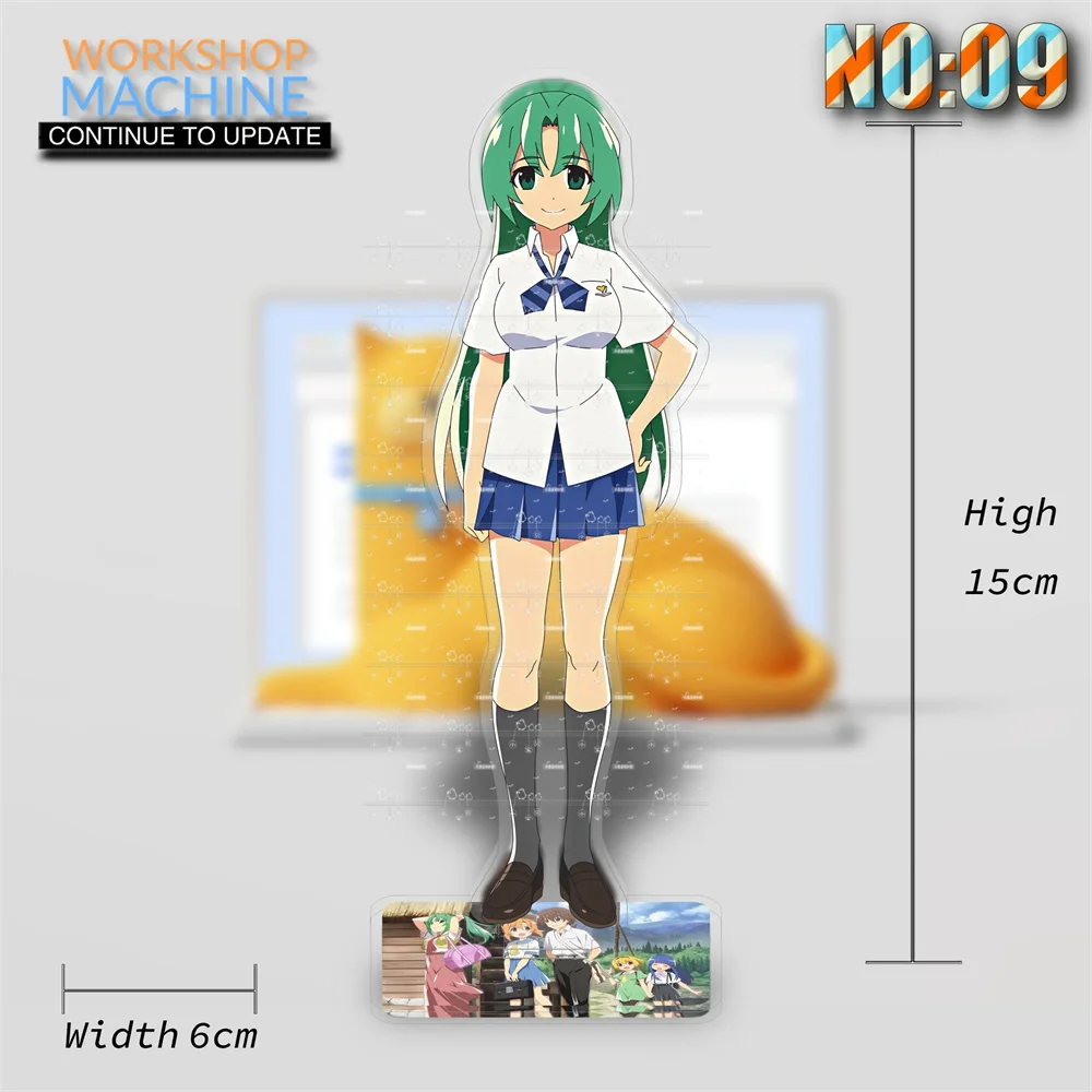 Fashion Anime Fans Gifts Higurashi When They Cry HD Characters Acrylic Stand Model Plate Desk Ornaments Collect  Series 15cm