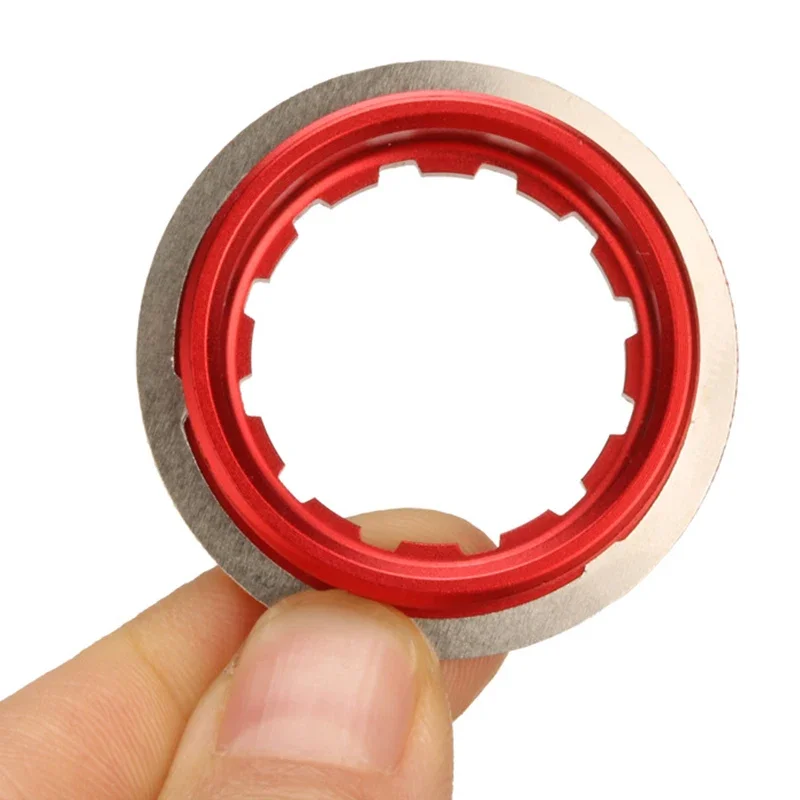 1pcs Aluminum Alloy Flywheel Cover Lock Ring MTB Bicycle Mountain Road Bike Freewheel Protection Lockring Cassettes Parts