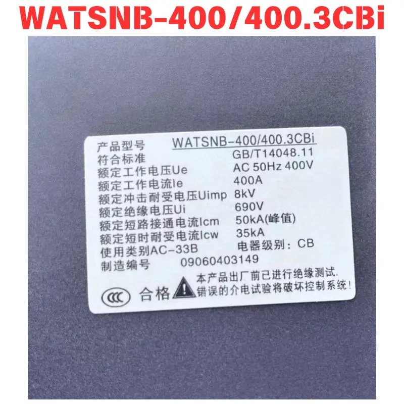 Used OEM disassembled parts WATSNB-400/400.3CBi Schneider dual power controller Functional test OK Fast delivery