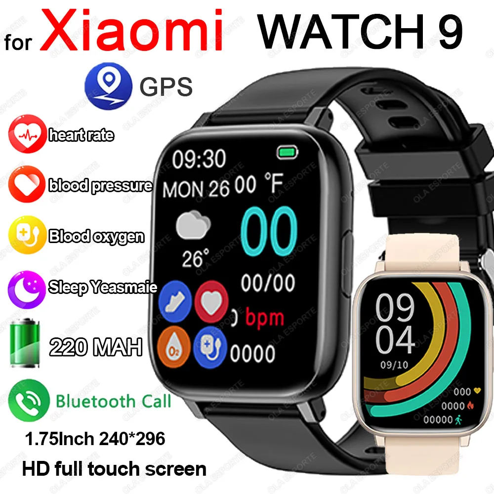 2024 For Xiaomi Smart Watch Men Women GPS HD Touch Screen Blood Pressure Monitor Sport Watches Bluetooth Call Digital Smartwatch