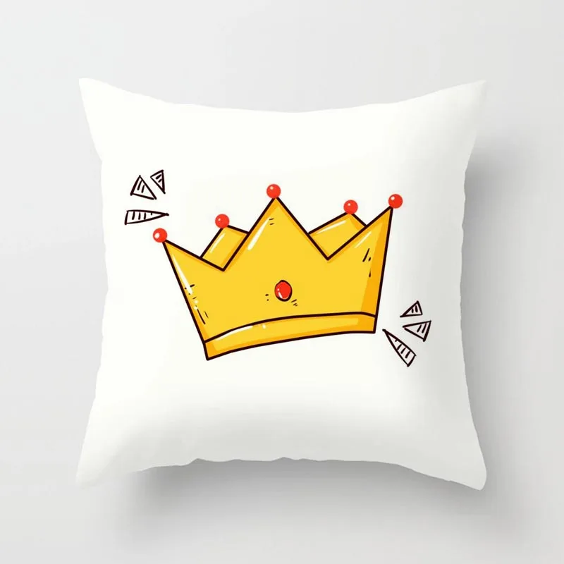 

Crown Geometry Cushion Cover Small Throw Pillow CasePillowcase Sofa Cover Square 45cmx45cm