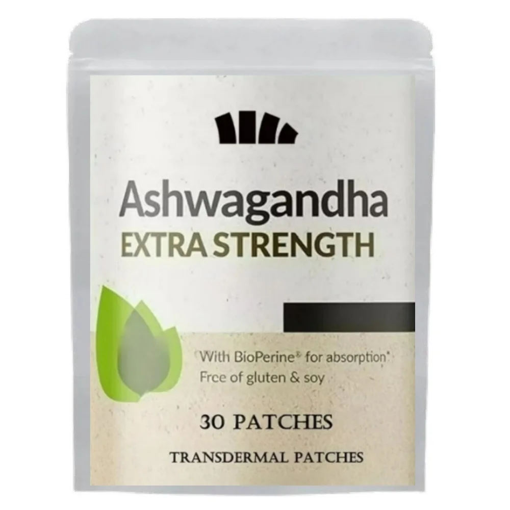 

30-пластыри Ashwagandha Transdermal Patches Природная энергия, сила стресса и поддержка настроения