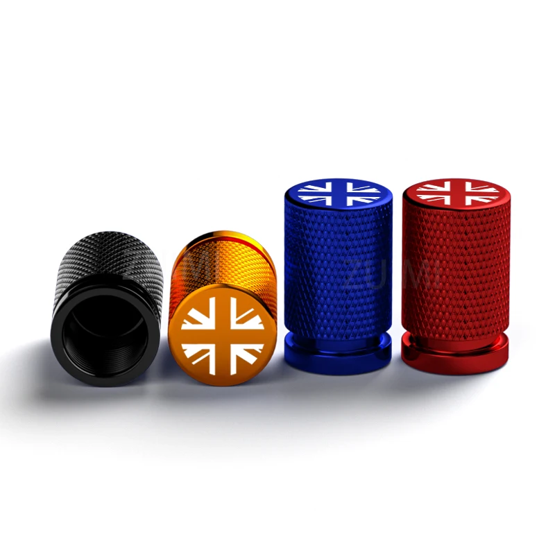 4Pcs UK Flag Car Wheel Tire Stem Air Valve Caps Covers For MINI COOPER S JCW F56 F55 R55 R56 R60 R61 Exterior Auto Accessories