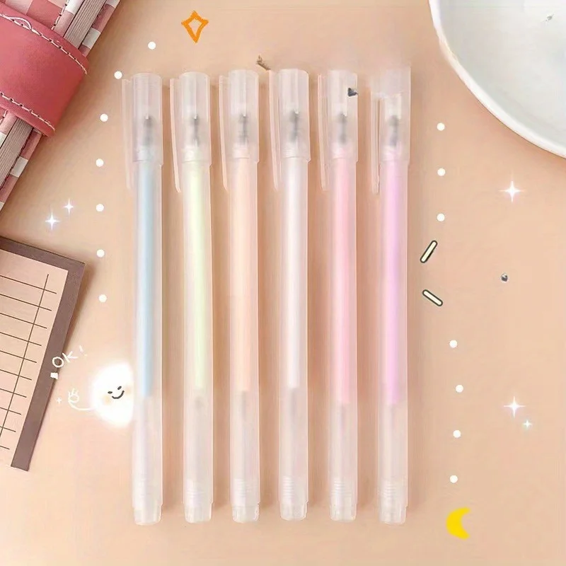 6Pcs Glue Pen Candy Color Quick-Dry Dot Glue Sticks High Viscosity Dispensing Pen Cute Paper Glue School Stationary