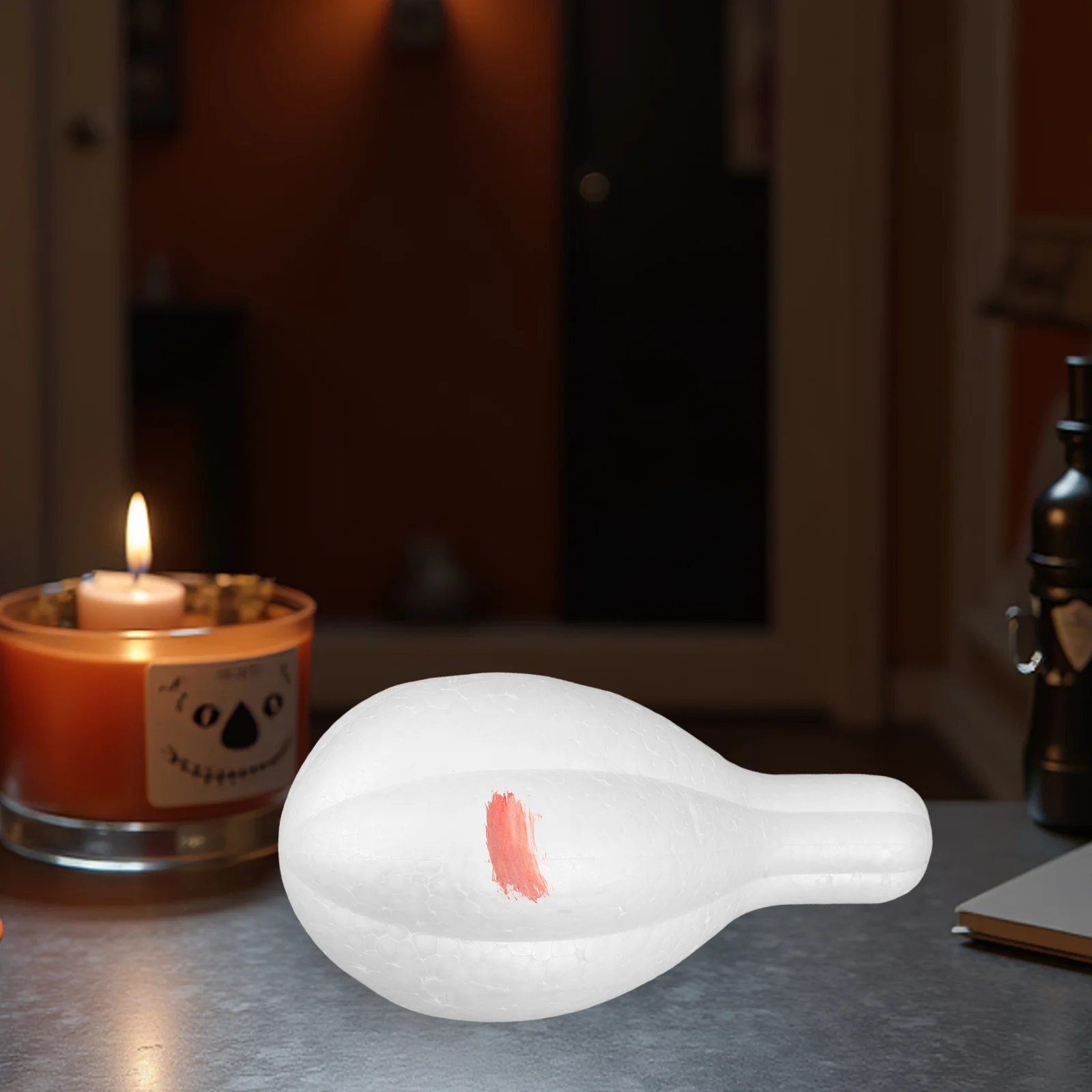 

3Pcs White Artificial Foam Pumpkins Blank for DIY Painting Mini Fake Pumpkin Decorations Autumn Harvest Thanksgiving Table Party