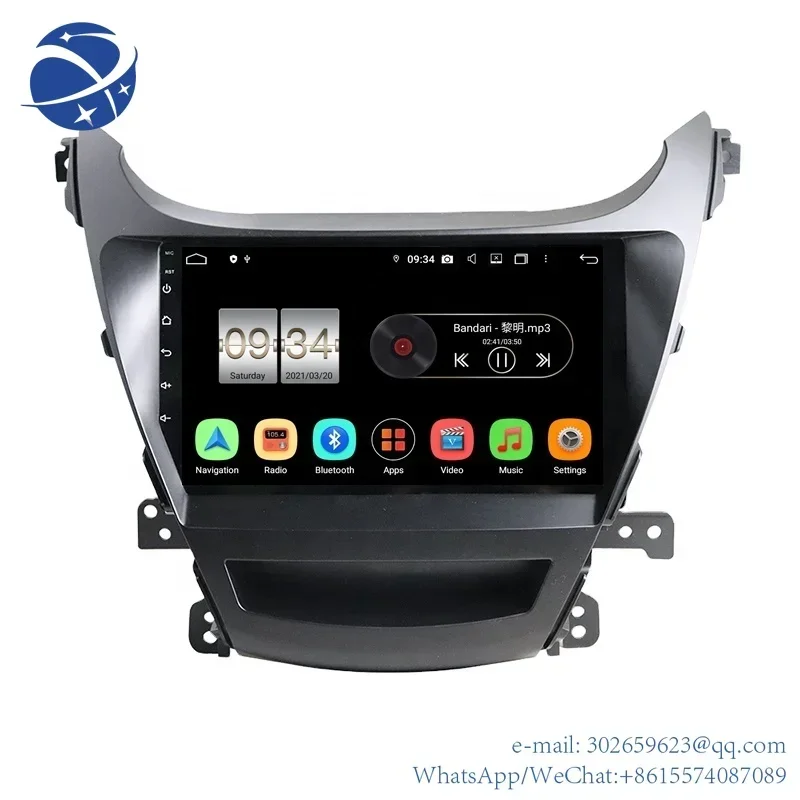 

Yyhc OEM Автомобильный мультимедийный плеер Android 11 система для Elantra/Avante/I35 2014-2015 GPS-навигация play android auto