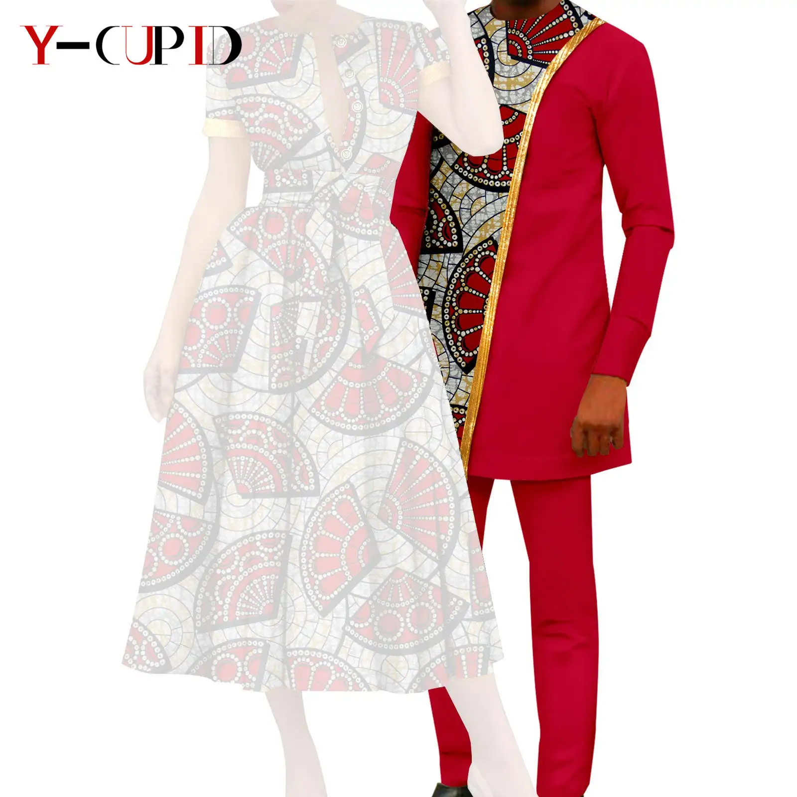 Afrikaanse Kleding Voor Mannen Bazin Afrika Stijl Dashiki Mannen Kleding 2 Stks Set Mannen Shirt En Broek Mode Afrikaanse Kleding