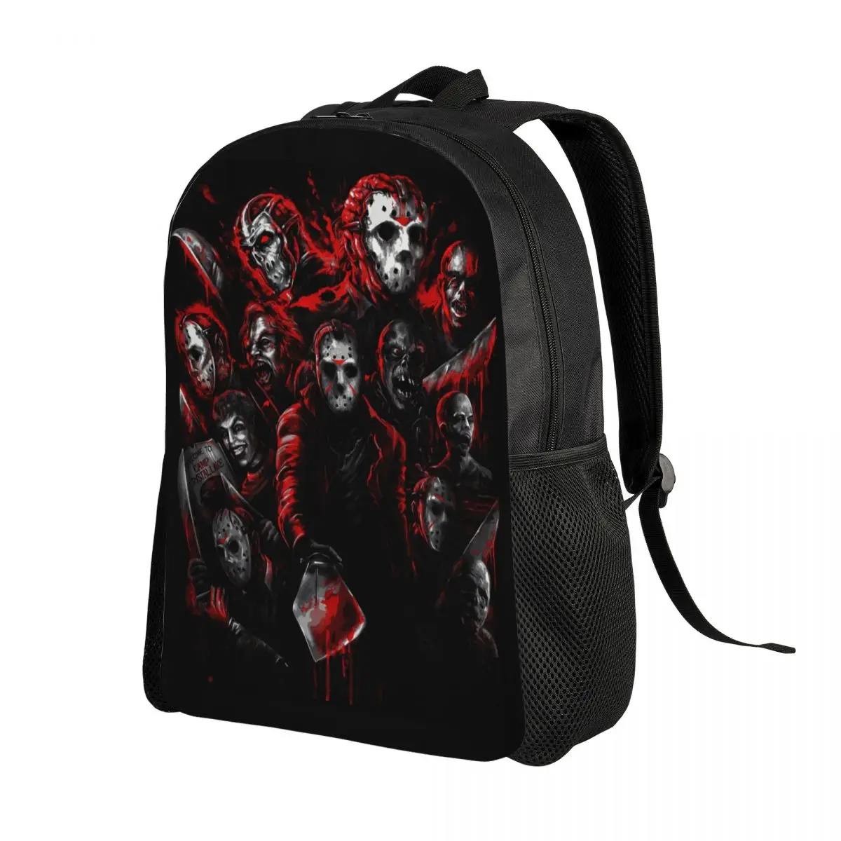 Personalized Horror Movie Character Murderers Backpack Men Women Fashion Bookbag for School College Halloween Film Bags