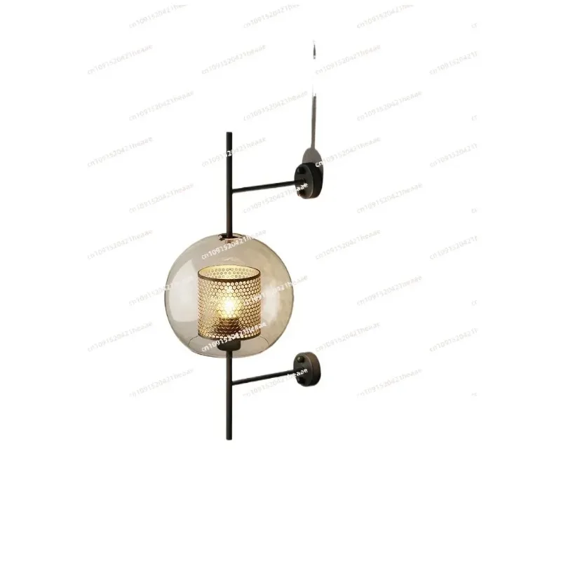 Suitable for Nordic minimalist living room background wall light creative B & B hotel aisle light luxury glass