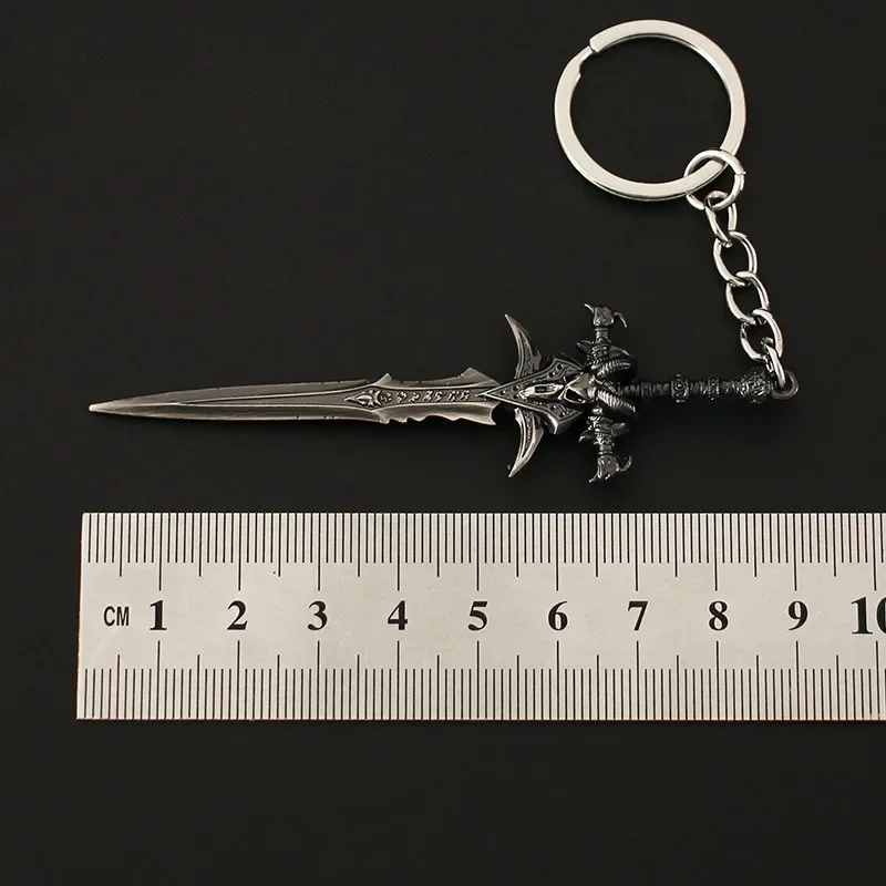 Espadas de armas World of Warcraft de 9cm, Mini llaveros Frostmourne, juego de armas de Metal periféricas, modelo Katana colecciones, regalos, Juguetes