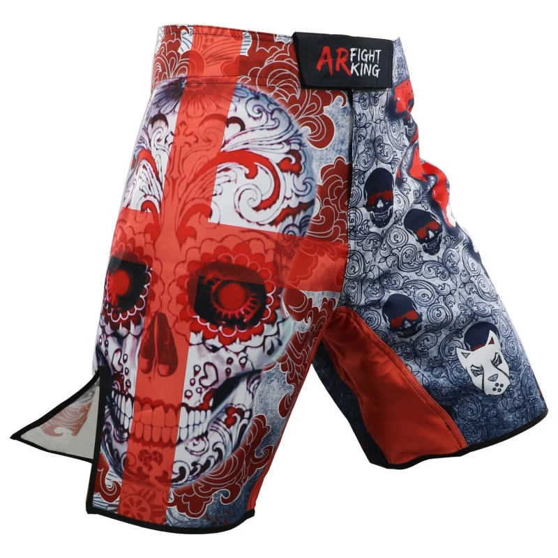 MMA Fight Sports Short Pants Comprehensive Fighting Training Beach Fitness Jiu Jitsu Skull Muscle Running Muay Thai