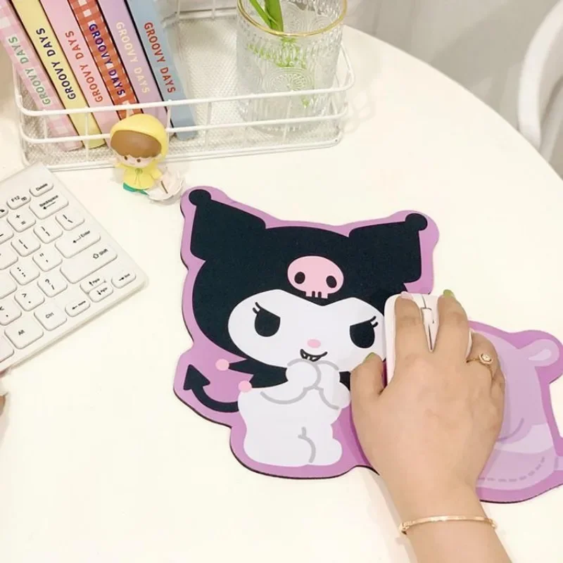 Kawaii Sanrio Kuromi Cinnamoroll Mouse Pads Computer Cute Irregular Melody Anti-Slip Desk Pad Computer Keyboard Pad Girls Gift view 2
