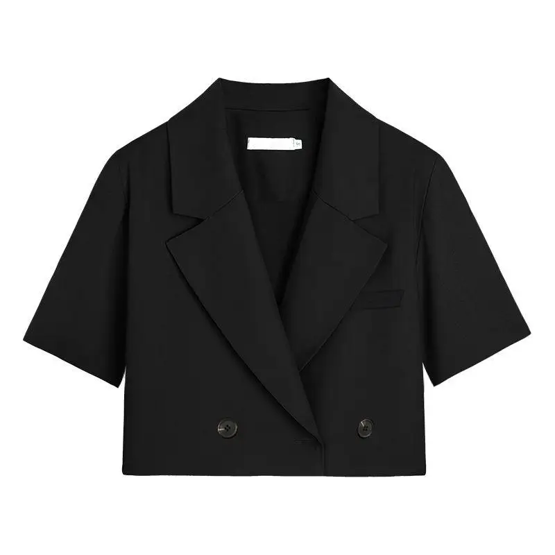 

Casual Woman Blazer Sacks Collar Extra-Long Splited Pattern Pleats Minimalism Golden Ropa Shoulders Strong Orange Career Semi