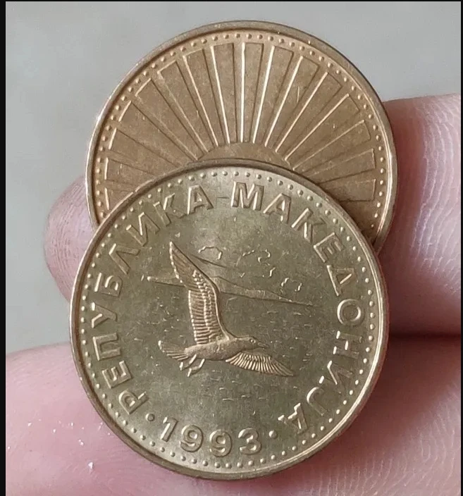 21,5 mm Macedonia 1993, moneda conmemorativa 100% auténtica, colección original